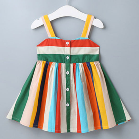 Babydoll New Fashion Lining Multicolor Frocks & Dresses for Baby Girls.
