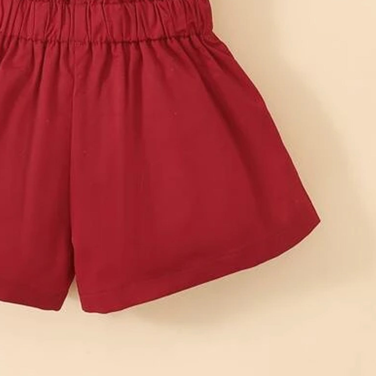 Maroon Stylish Shorts For Baby Girls.