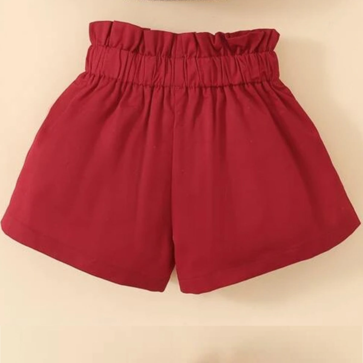 Maroon Stylish Shorts For Baby Girls.