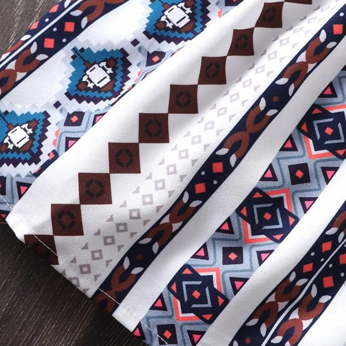 Princess Grometric Ruffle Trim Designer Frocks for Baby Girl.