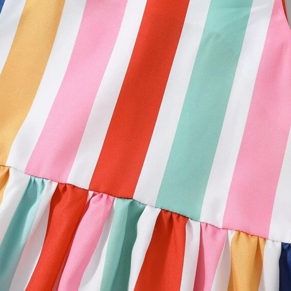 Venutaloza Baygirl Princess Vertical Striped Cami Designer Frocks for Baby Girl.