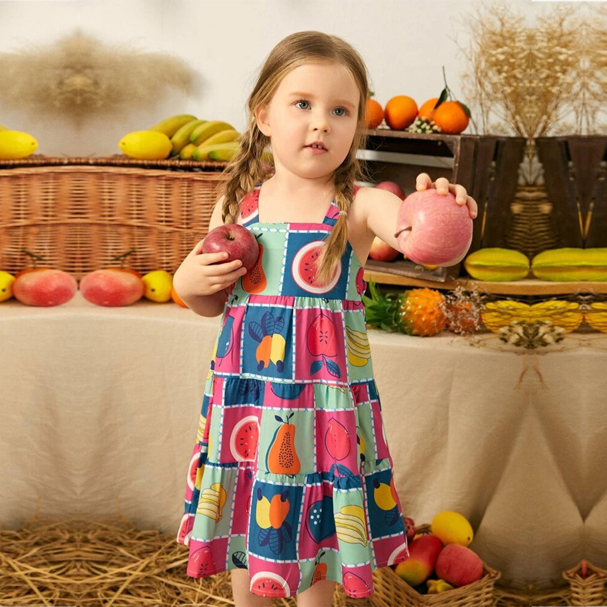 Venutaloza Baygirl Princess Fruit Cami Designer Frocks for Baby Girl.