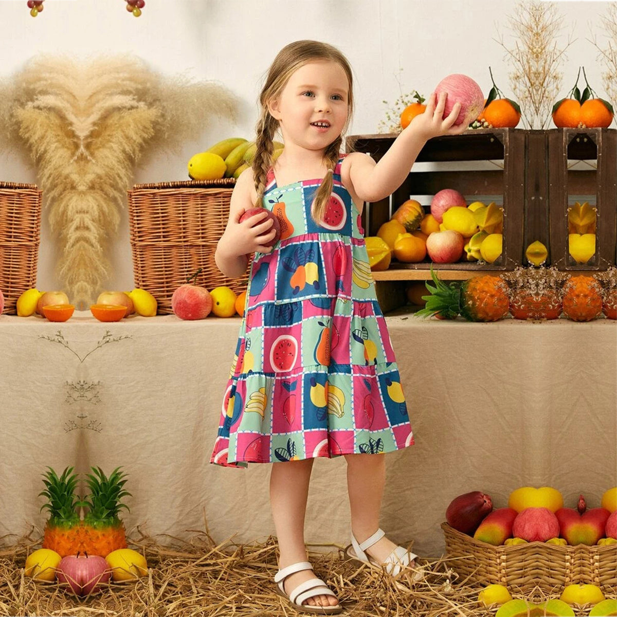 Venutaloza Baygirl Princess Fruit Cami Designer Frocks for Baby Girl.