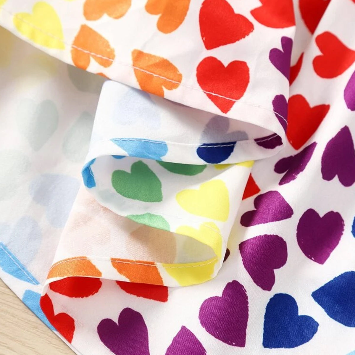 Venutaloza Kids Stylish Heart Design Ruffle Trim Frocks & Dresses for Baby Girl.