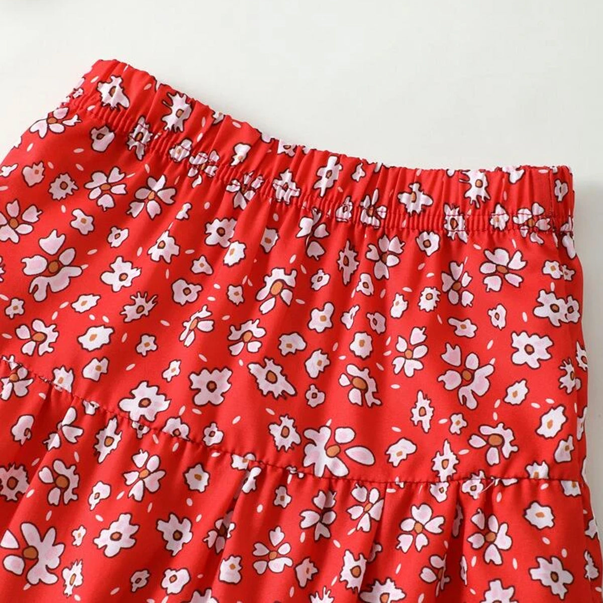 Ditsy Layered Super Soft Skirt For Baby Girls.