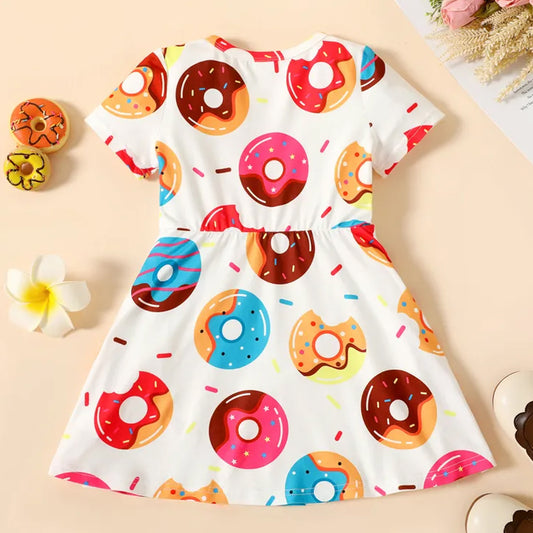 BabyGirl's Cotton Donut Twirl Designer Frocks & Dresses for Kids.