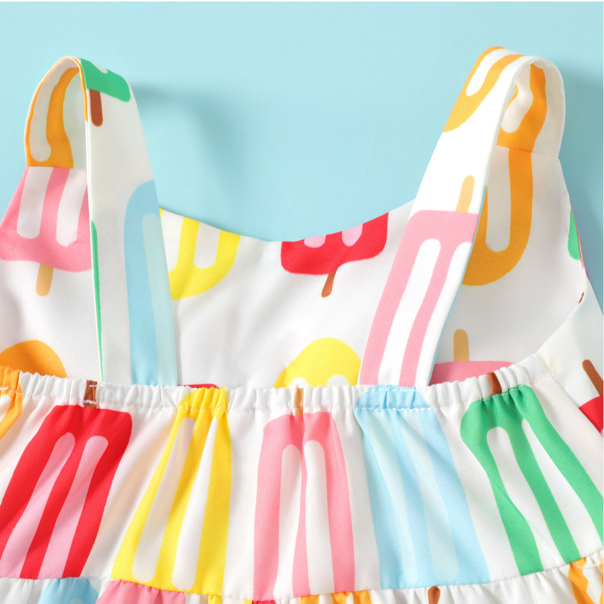Kids Stylish Multi Ice Cream Designer Frock & Dresses for Baby Girl.