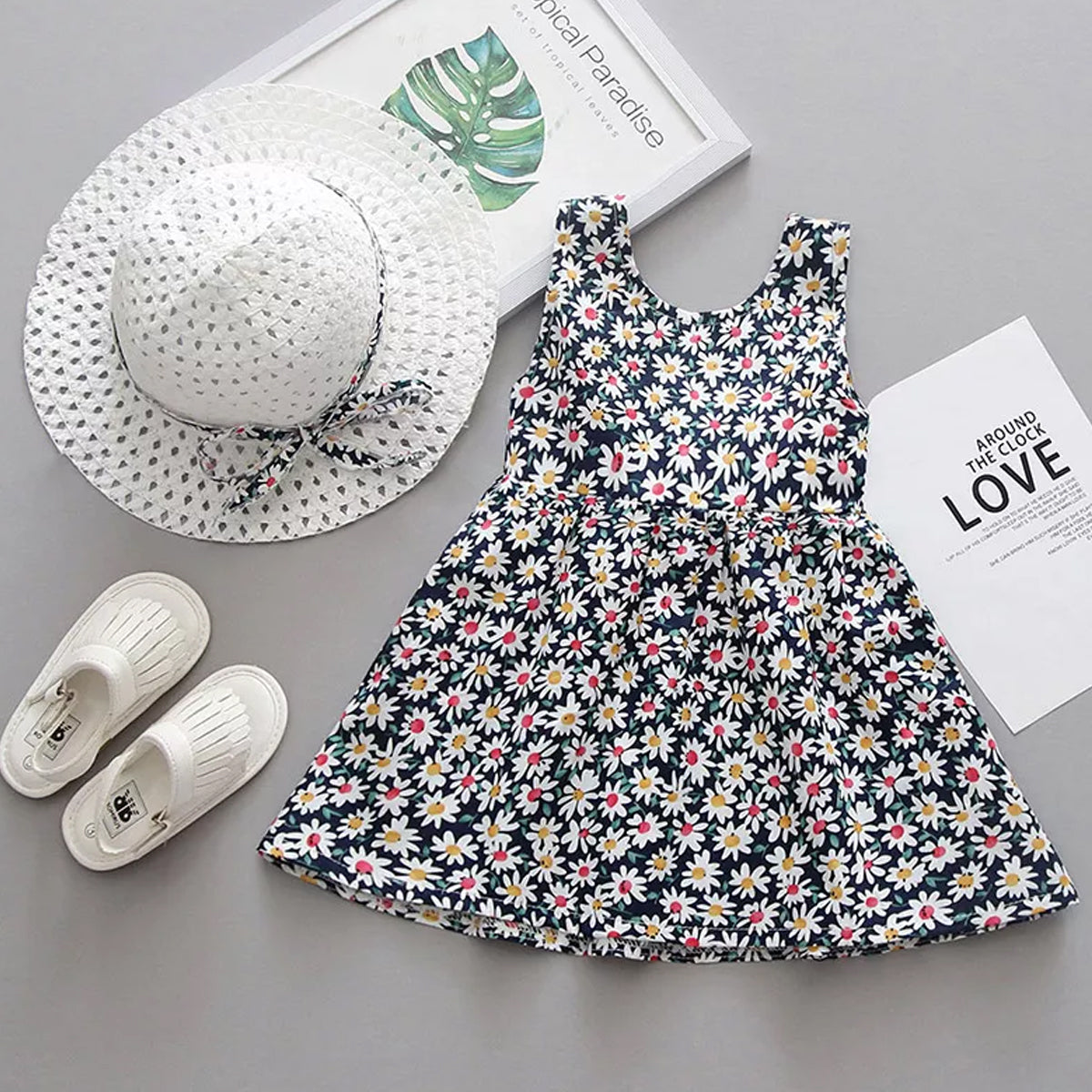 Toddler Girls Cotton Stylish Designer Dresses_Frocks ( Combo Pack Of 4 ) for Baby Girls.