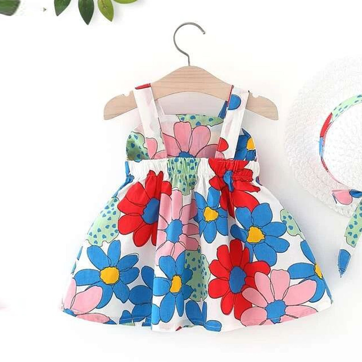 Baby girl Floral Bow Front Trim Cami Designer Dresses & Frocks for Baby Girl.