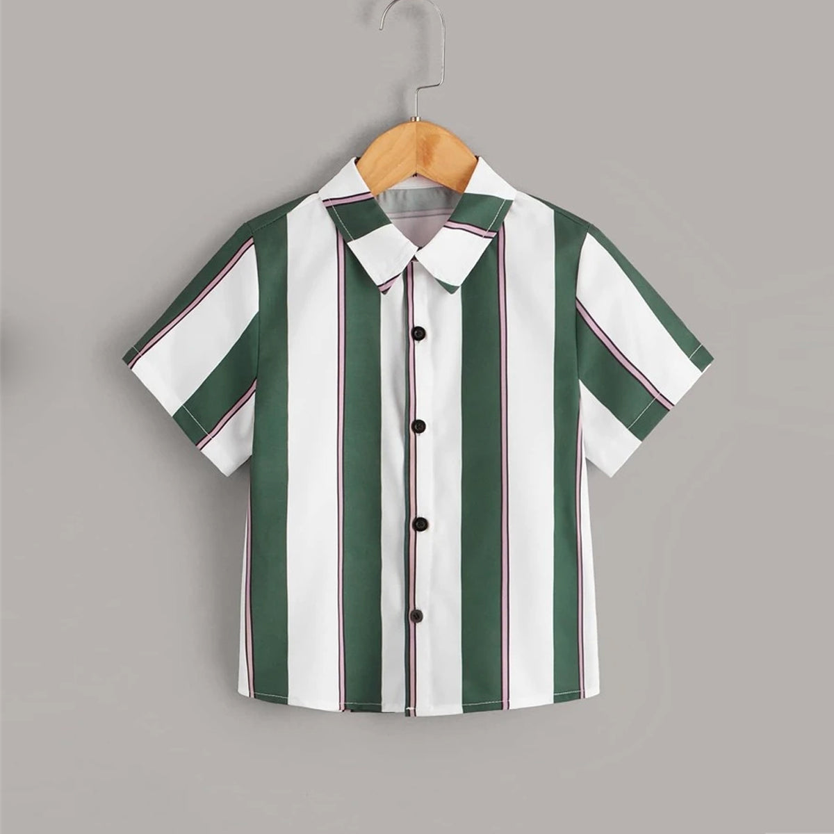 Venutaloza Button Front Striped Shirt For Boy.