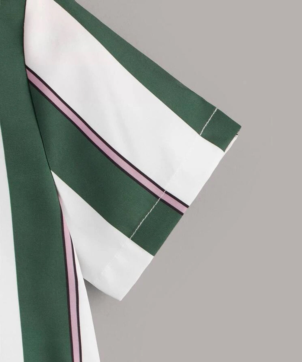 Venutaloza Button Front Striped Shirt For Boy.