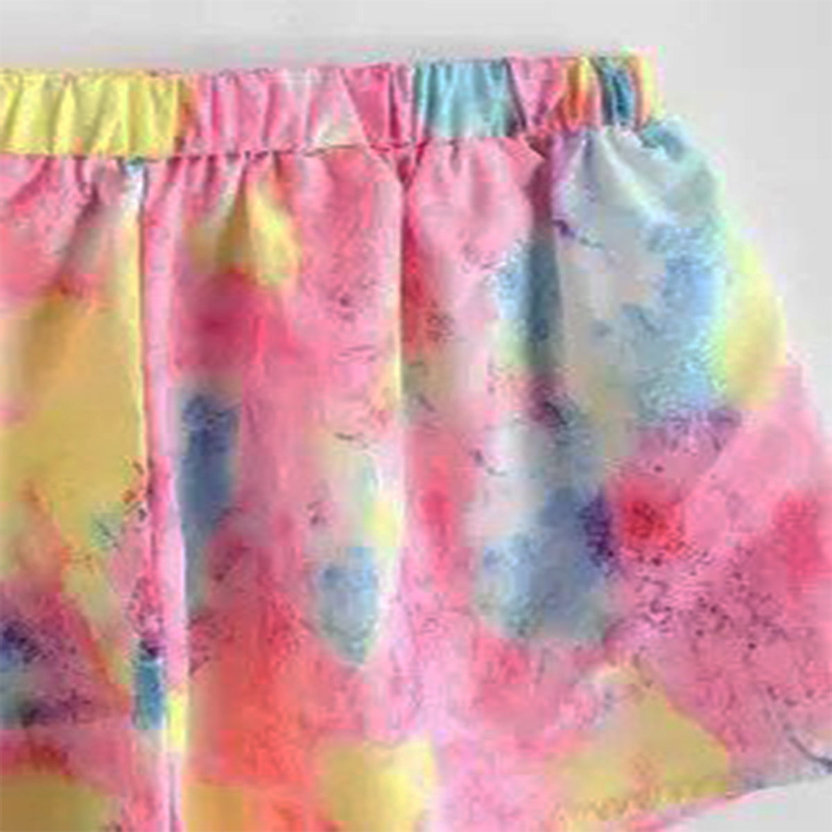 Unique Rainbow Design Crop Top Sleeveless And Shorts For Kids.