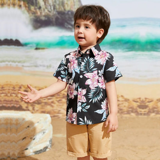 Venutaloza Boys Stylish Tropical Print Shirt For Boy.