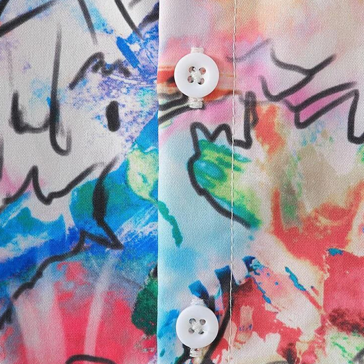 Venutaloza Rainbow Multi Color Designer Button Front Shirt For Boy.