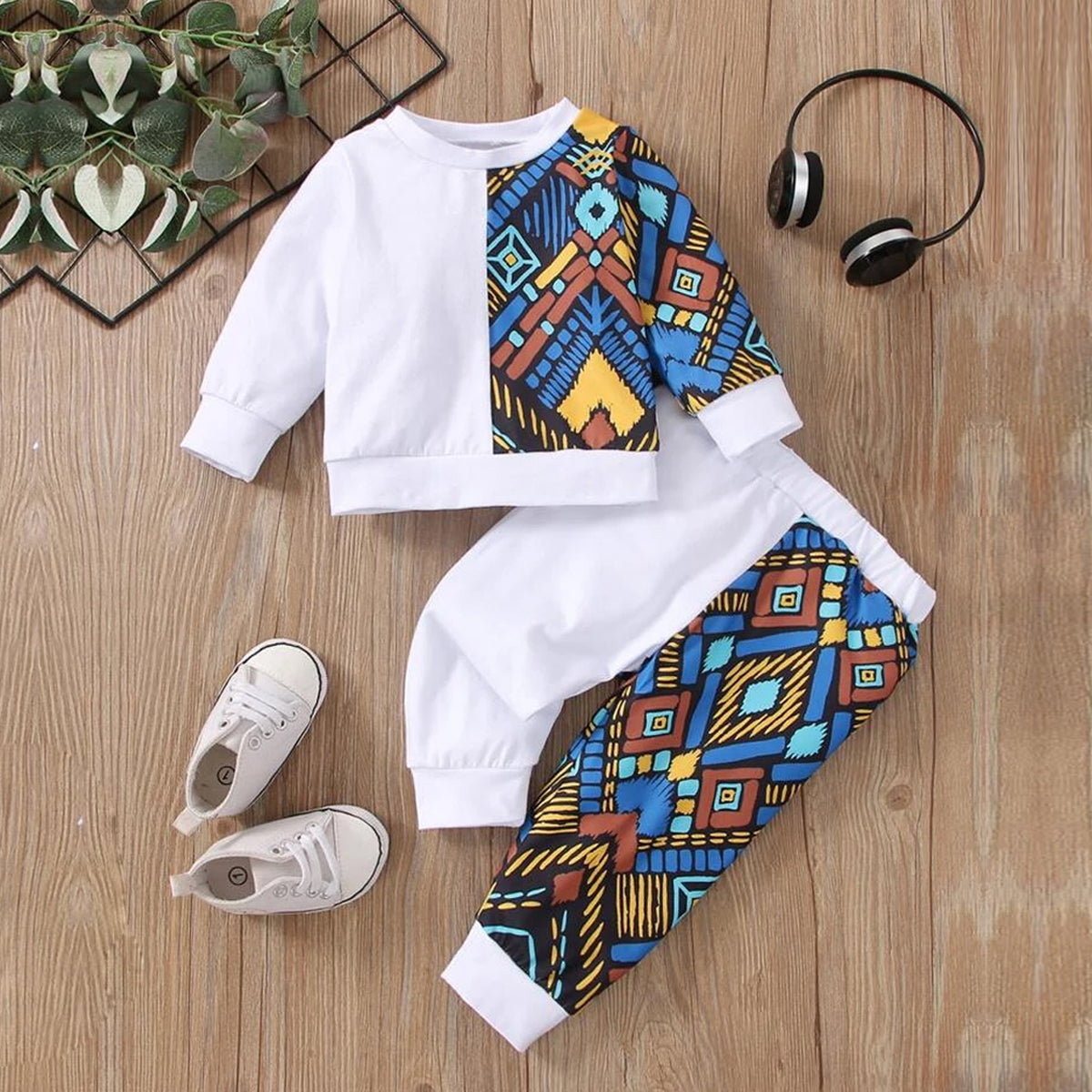 Venutaloza Baby Set Graphic Print & Cami T-shirt & Pants.
